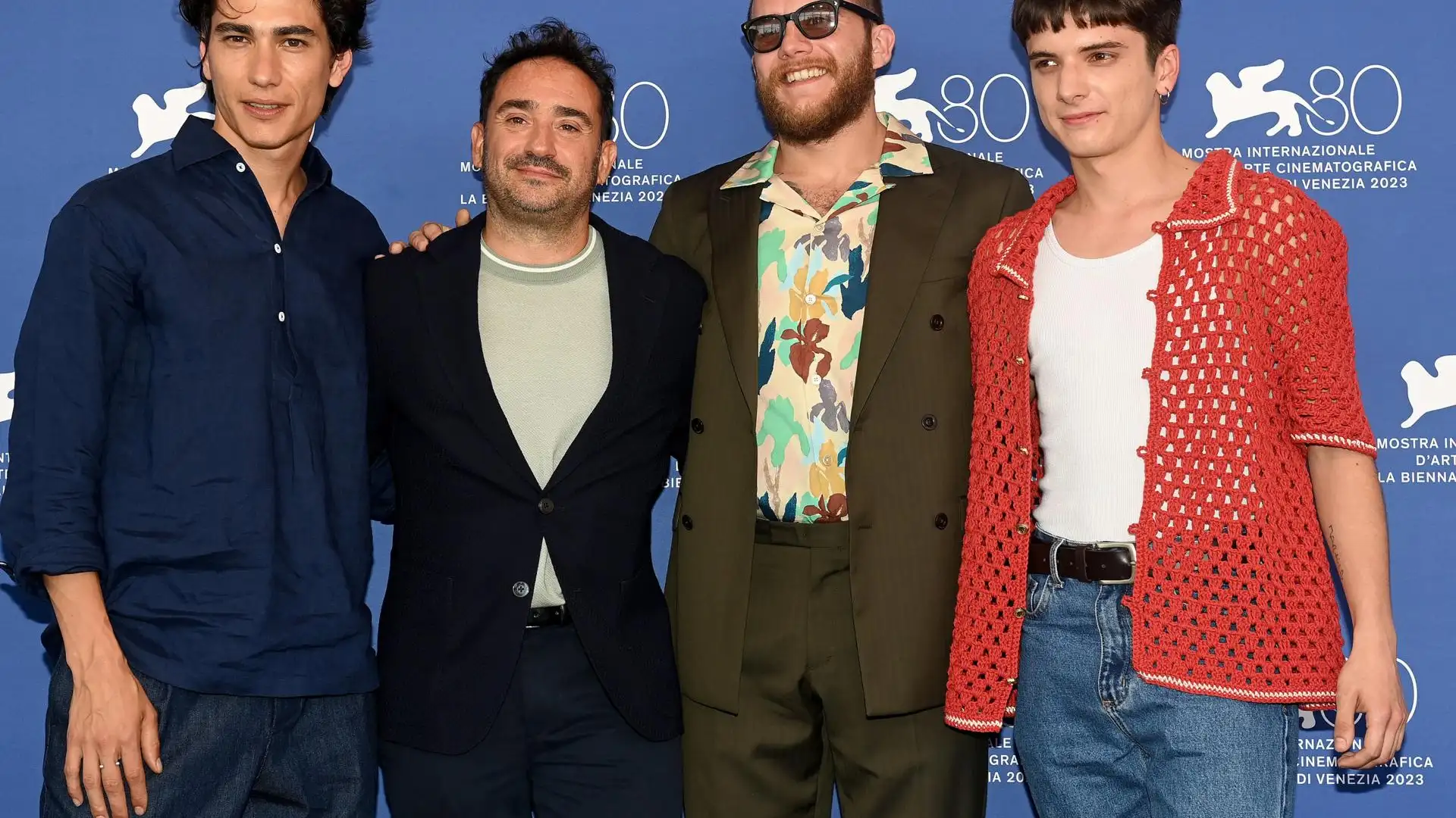 Enzo Vogrincic, J. A. Bayona, Agustín Pardella y Matias Recalt en la presentación de la película 'La sociedad de la nieve' Enzo Vogrincic, J. A. Bayona, Agustín Pardella y Matias Recalt en la presentación de la película 'La sociedad de la nieve'