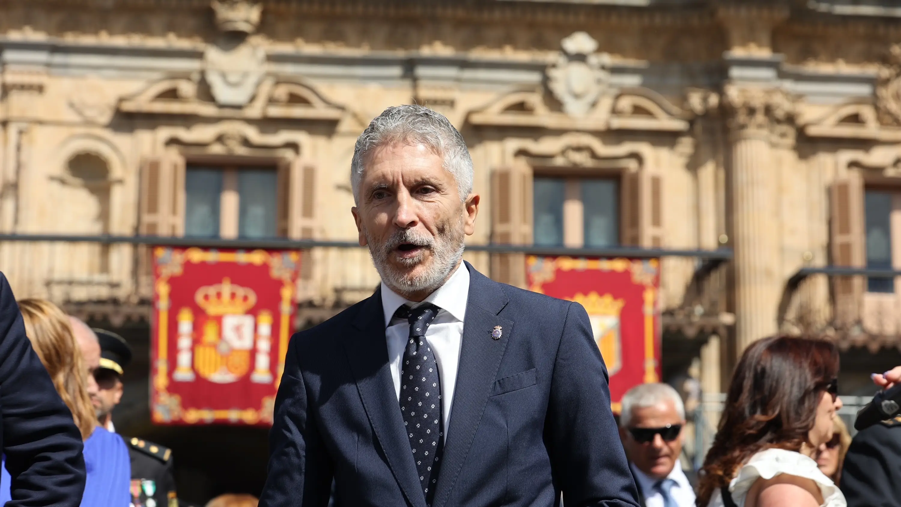 Marlaska en la Plaza Mayor de Salamanca