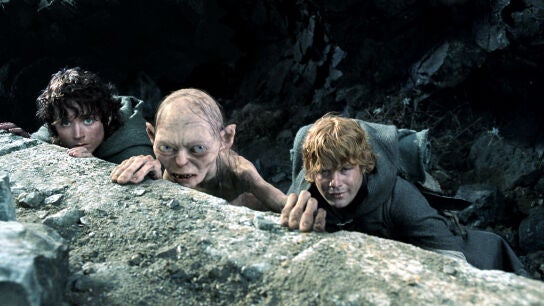 Elijah Wood, Andy Serkis, Sean Astin en El Se&ntilde;or de los Anillos: El Retorno del Rey