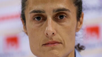 Montse Tomé, en rueda de prensa