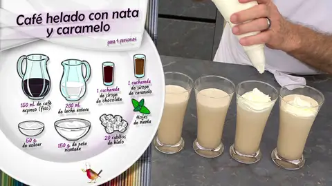 Ingredientes Café helado con nata y caramelo Ingredientes Café helado con nata y caramelo