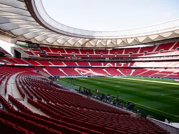 Una imagen del Cívitas Metropolitano que pasa a llamarse Riyadh Air Metropolitano Una imagen del Cívitas Metropolitano que pasa a llamarse Riyadh Air Metropolitano