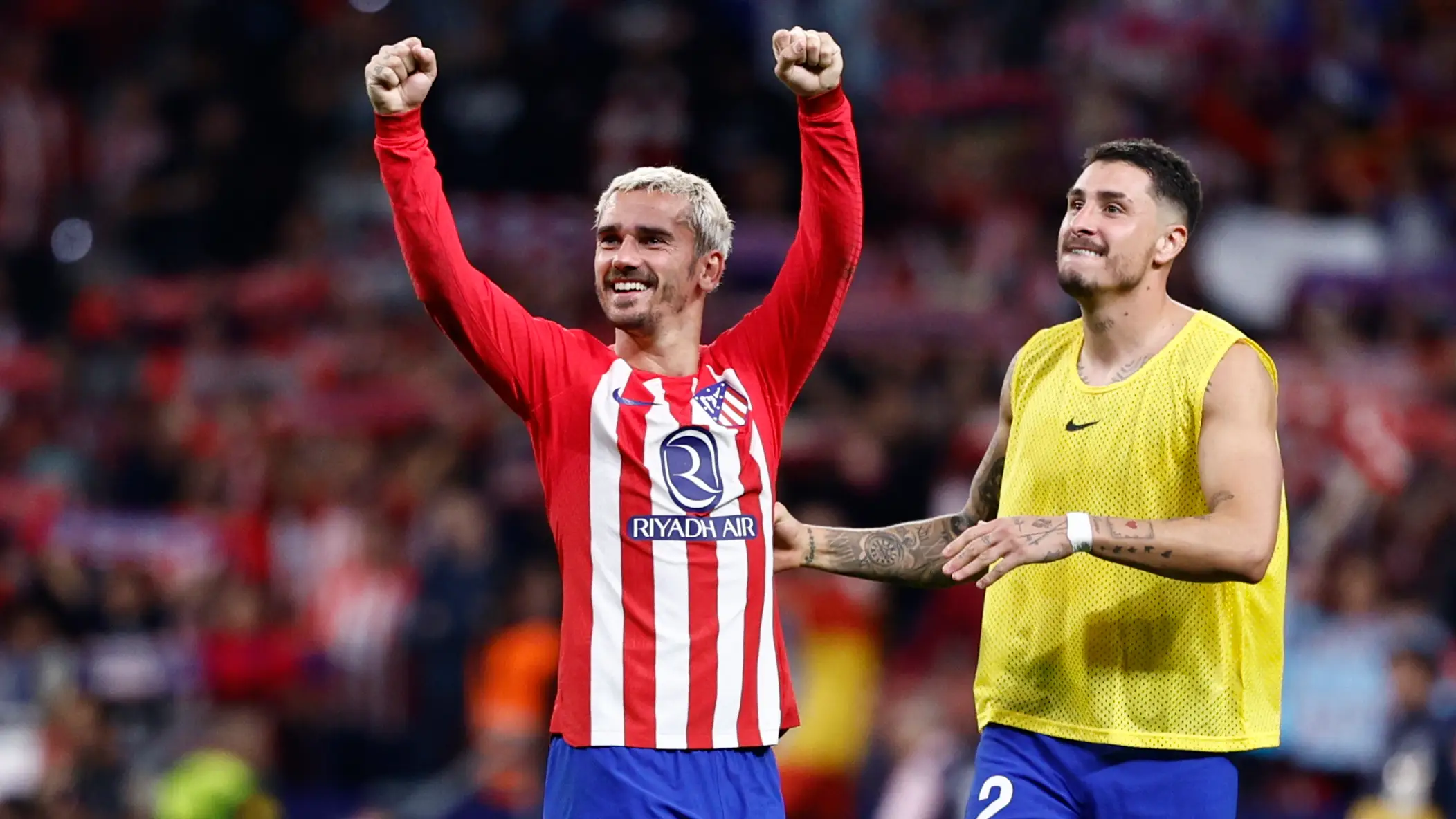 Griezmann celebra la victoria ante el Real Madrid Griezmann celebra la victoria ante el Real Madrid