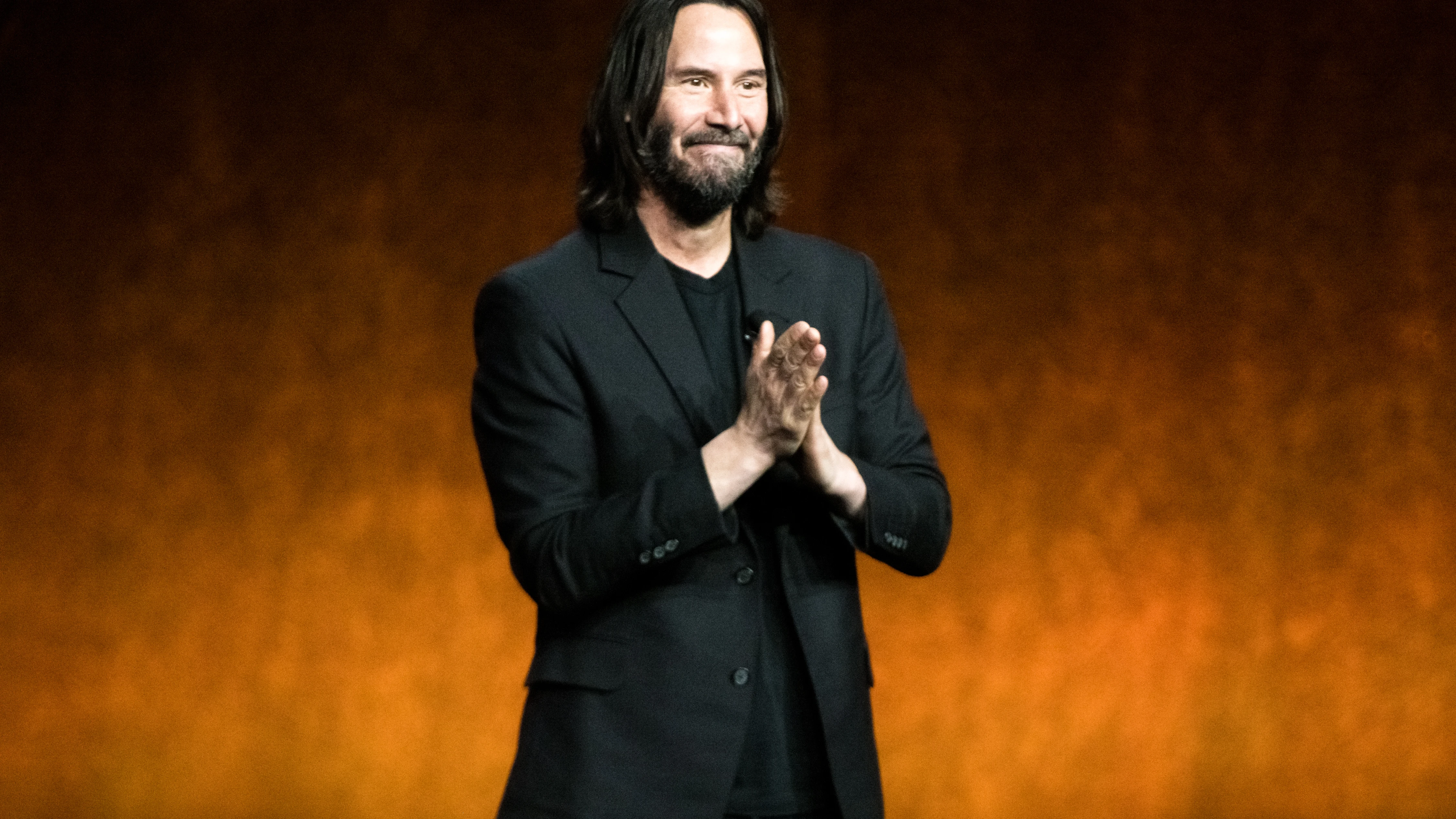 Keanu Reeves presentando John Wick 4 en Las Vegas, Nevada Keanu Reeves presentando John Wick 4 en Las Vegas, Nevada