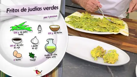 Ingredientes Fritos de judías verdes Ingredientes Fritos de judías verdes