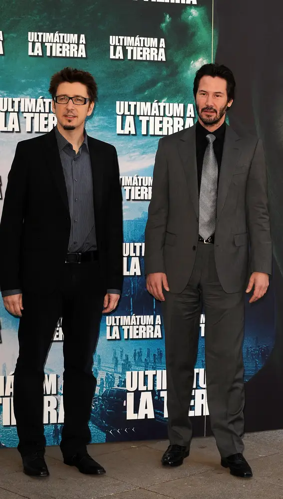 Scott Derrickson y Keanu Reeves en Madrid presentando The Day the Earth Stood Still (Ultimátum a la Tierra)