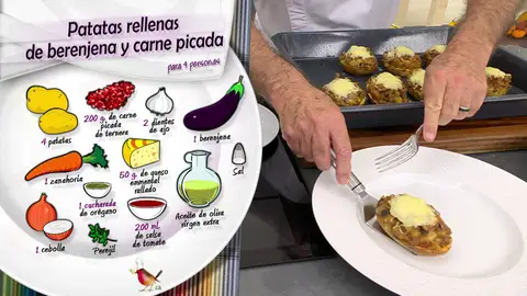 Ingredientes Patatas rellenas de berenjena y carne picada Ingredientes Patatas rellenas de berenjena y carne picada