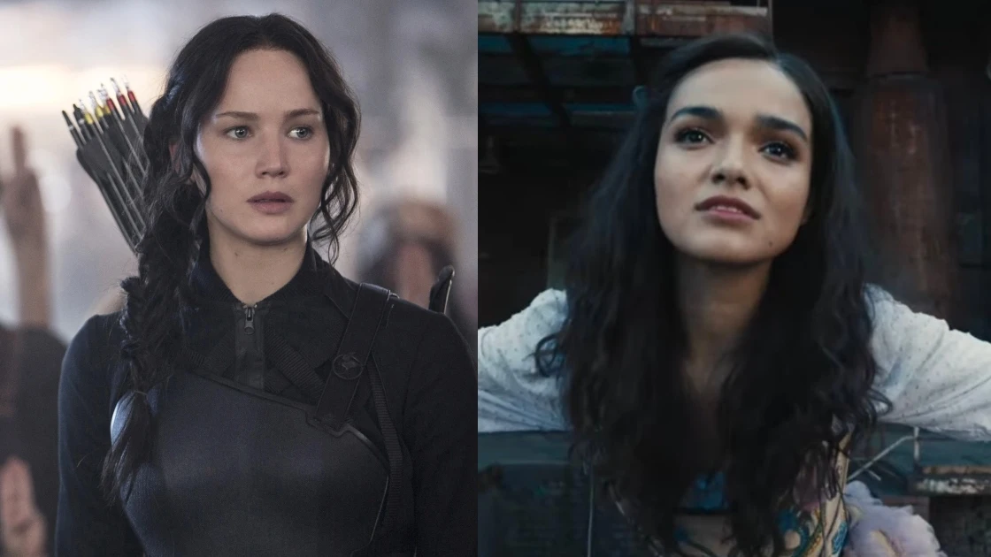 Jennifer Lawrence y Rachel Zegler en Los Juegos del hambre Jennifer Lawrence y Rachel Zegler en Los Juegos del hambre