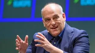 Javier Tebas, presidente de LaLiga, en un acto Javier Tebas, presidente de LaLiga, en un acto