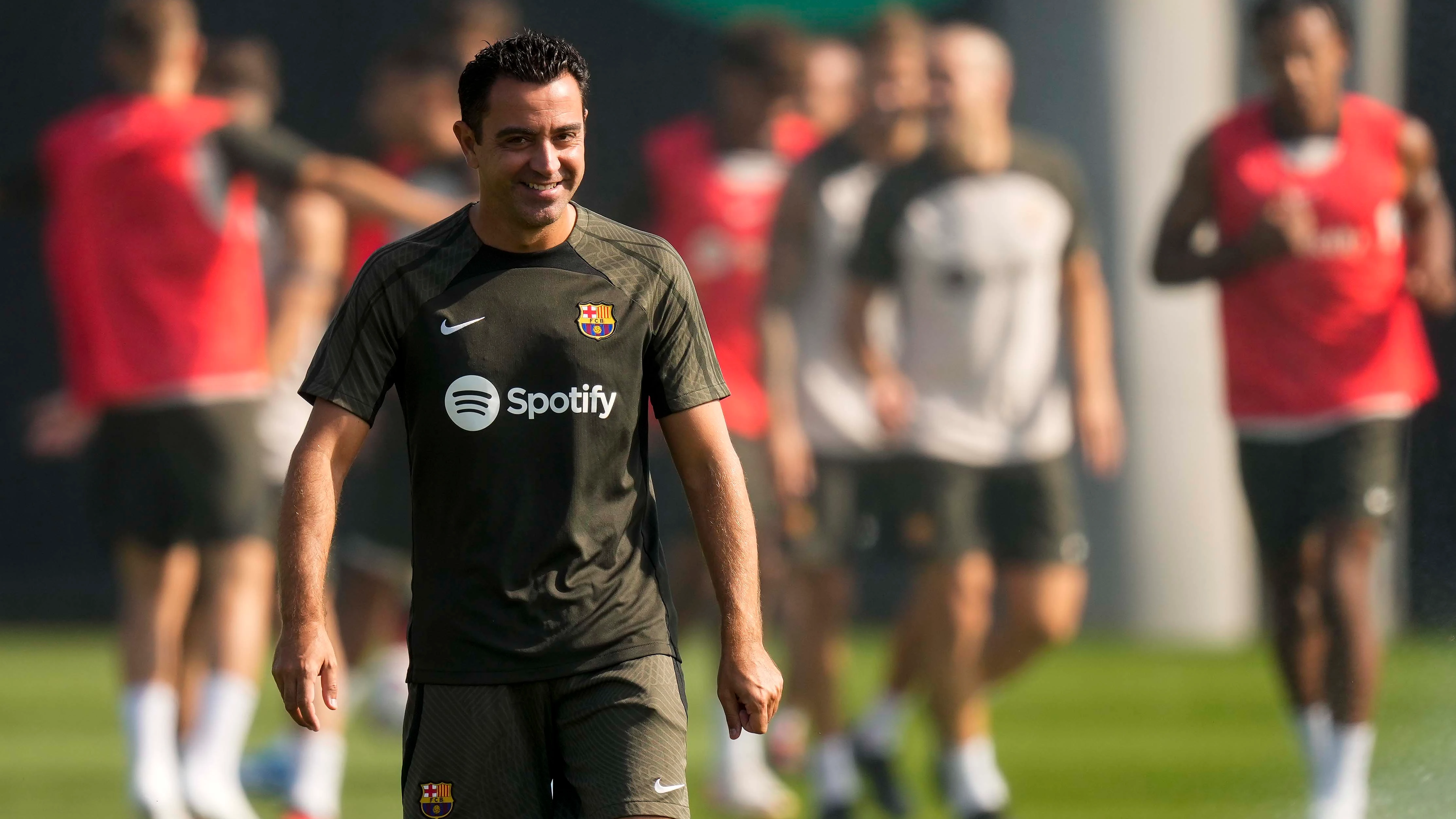 Xavi Hernández, en un entrenamiento del Barcelona Xavi Hernández, en un entrenamiento del Barcelona