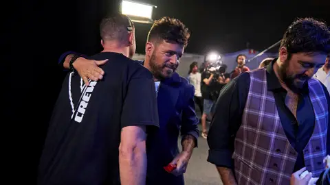 Pablo López y Antonio Orozco antes de entrar en plató Pablo López y Antonio Orozco antes de entrar en plató