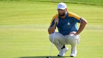 Jon Rahm en acción durante la Ryder Cup de Roma