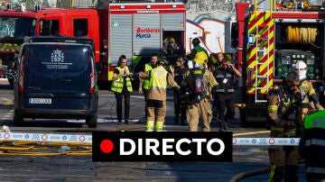 Imagen de varios bomberos de Murcia en la zona
