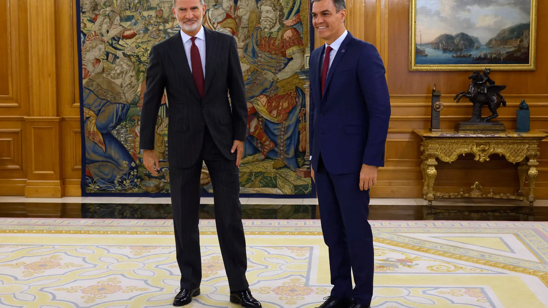 El rey Felipe VI y Pedro Sánchez en la Zarzuela El rey Felipe VI y Pedro Sánchez en la Zarzuela