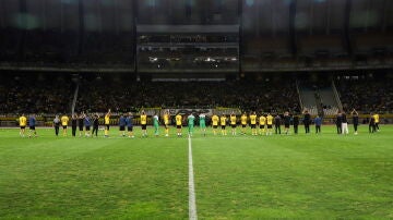 El Al Ittihad en un partido de fútbol