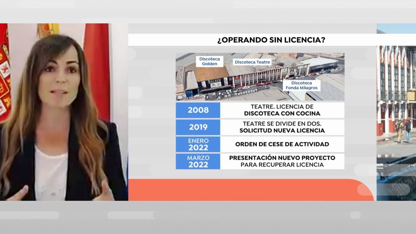 La vicealcaldesa de Murcia, sobre el incendio de las discotecas: 