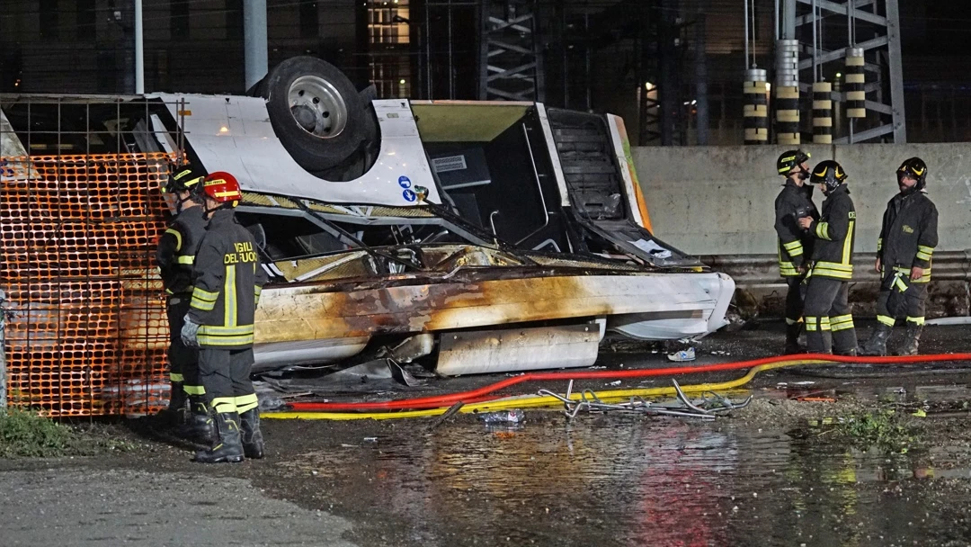 El autob&uacute;s accidentado