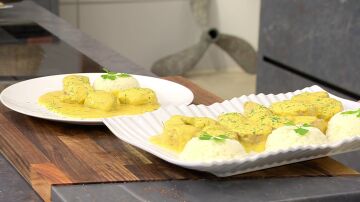 Solomillo de cerdo con salsa cremosa de eneldo