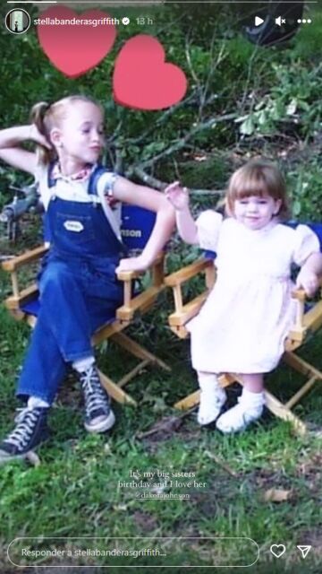 Stella Banderas y Dakota Johnson de pequeñas