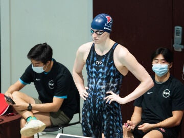 La nadadora transexual Lia Thomas en una prueba en 2022