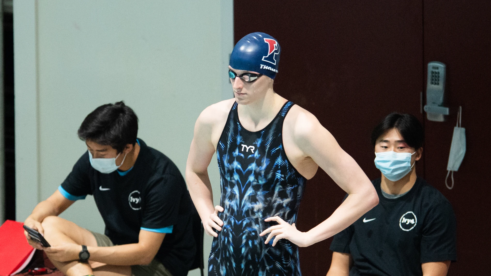 La nadadora transexual Lia Thomas en una prueba en 2022