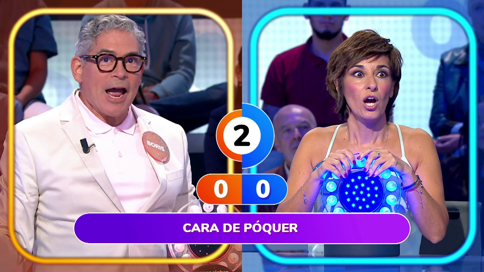 La &ldquo;cara de p&oacute;quer&rdquo; de Boris Izaguirre tras regalar por error la victoria a Adela Gonz&aacute;lez