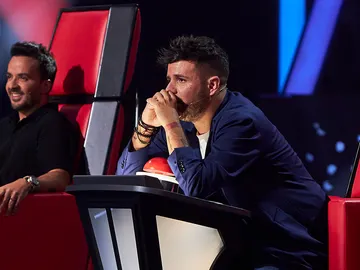 Pablo López y Luis Fonsi en La Voz Pablo López y Luis Fonsi en La Voz