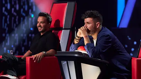 Pablo López y Luis Fonsi en La Voz Pablo López y Luis Fonsi en La Voz