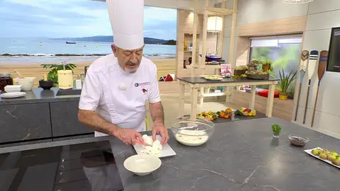 Mezcla bien con la varilla Mezcla bien con la varilla