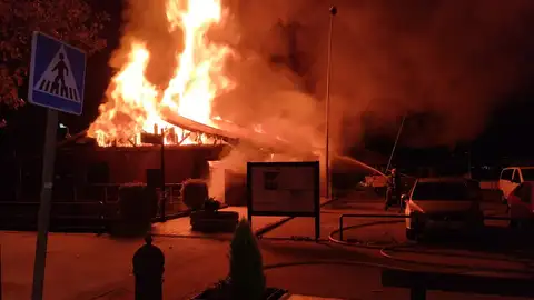 Incendio en un restaurante de Moaña Incendio en un restaurante de Moaña