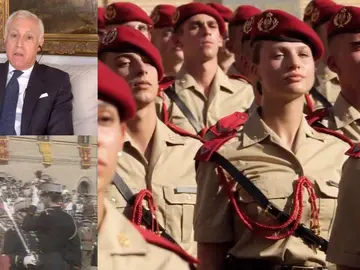 Cadete Leonor en Espejo Público. Cadete Leonor en Espejo Público.