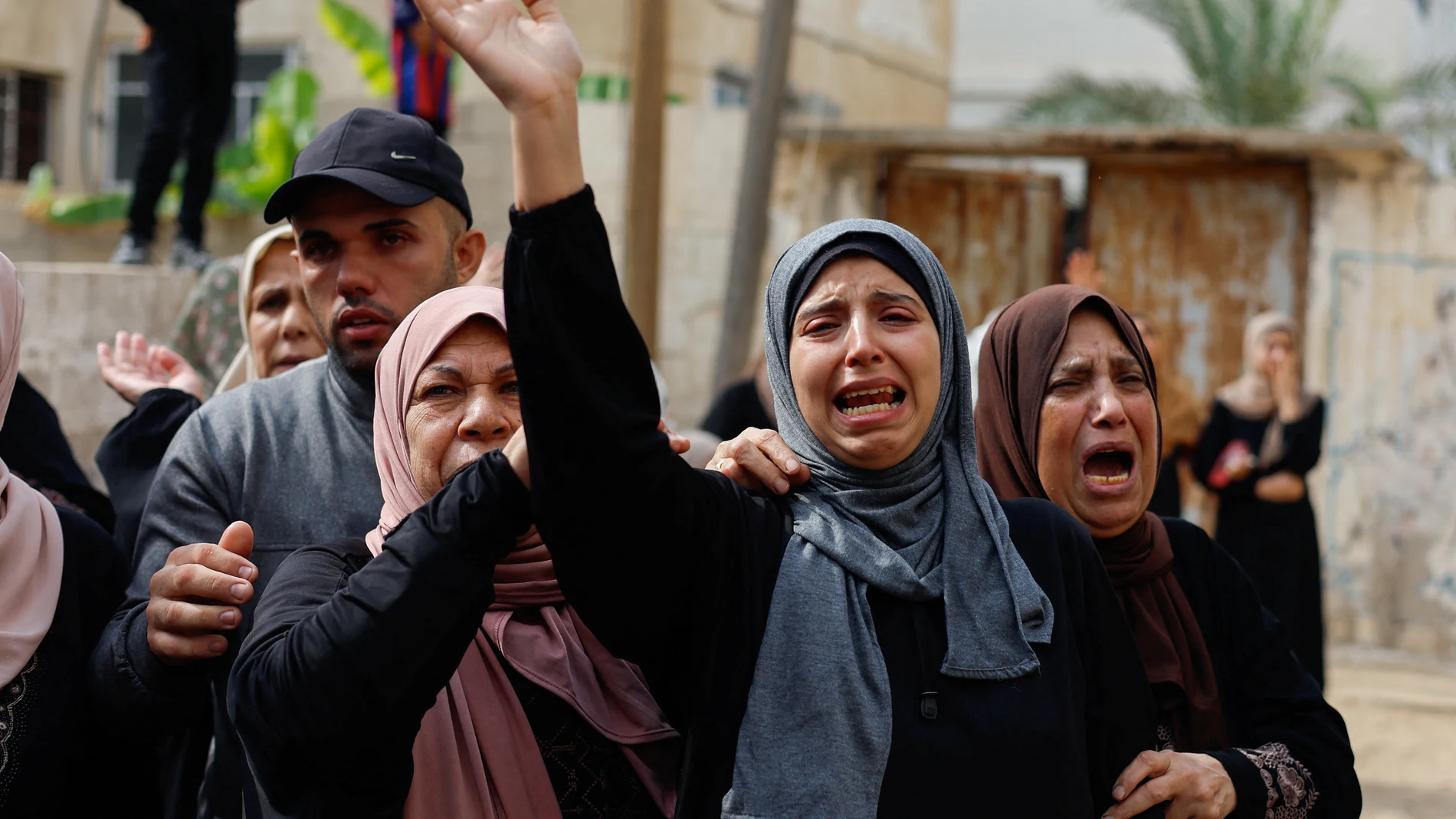 Funeral de una familia palestina en Gaza