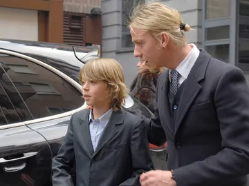 Guti y su hijo Aitor en 2013 Guti y su hijo Aitor en 2013