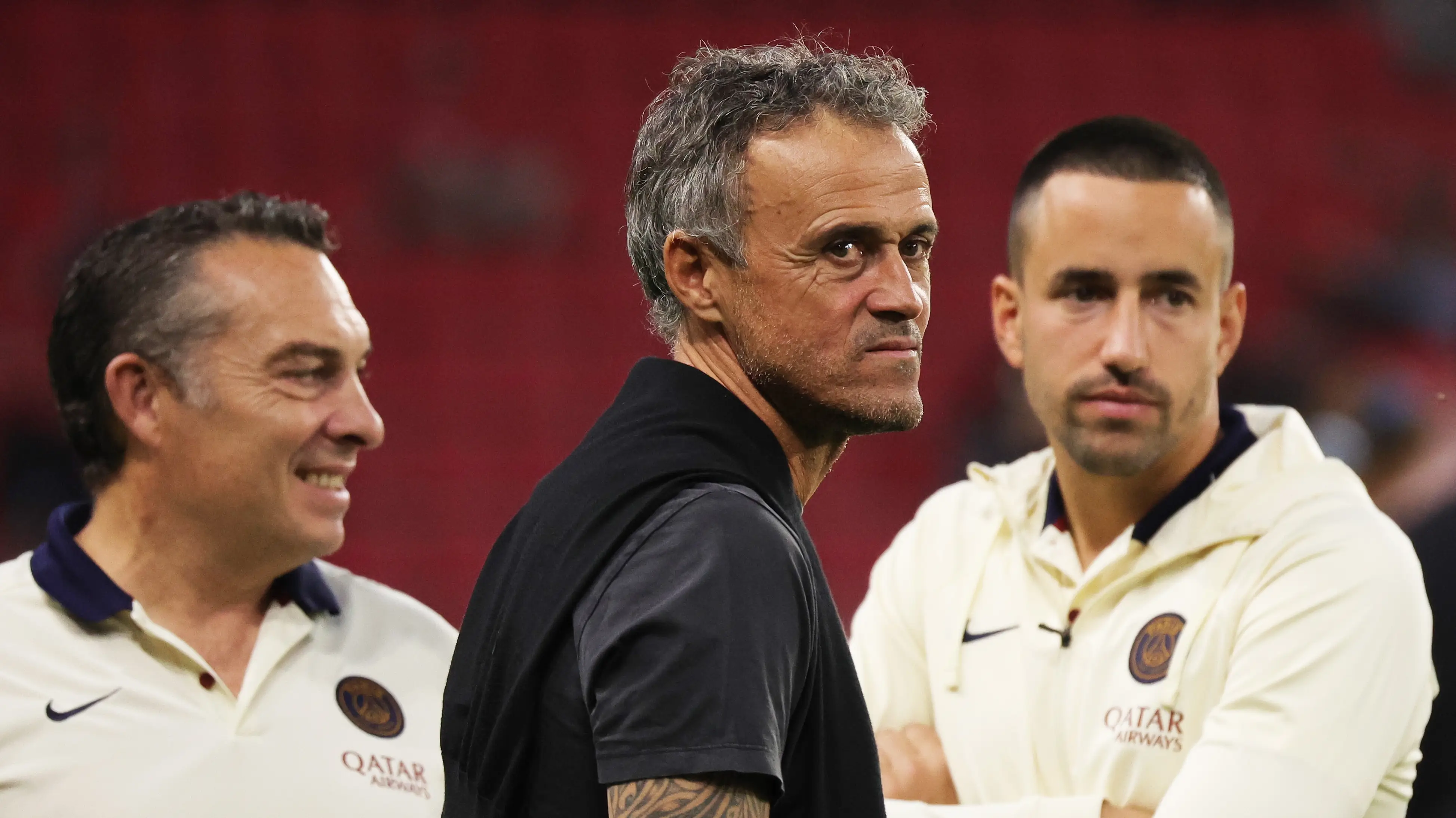 Luis Enrique en la previa del Rennais-PSG Luis Enrique en la previa del Rennais-PSG
