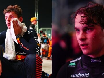 Max Verstappen y Oscar Piastri, extenuados tras la carrera en Losail