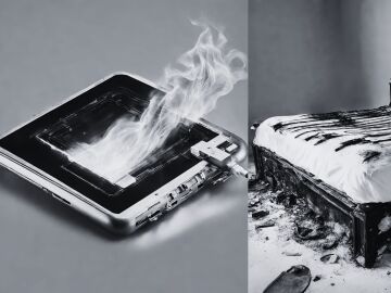 Dispositivo electrónico provoca un fuego 