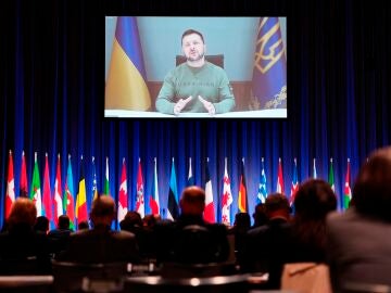 Zelenski en su discurso ante la OTAN