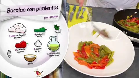Ingredientes Bacalao con pimientos Ingredientes Bacalao con pimientos