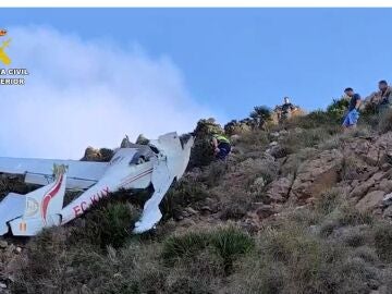 Imagen de la avioneta accidentada en Níjar