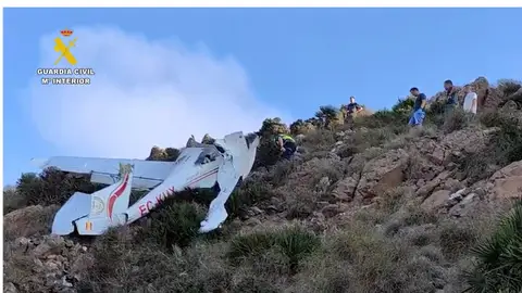 Imagen de la avioneta accidentada en Níjar Imagen de la avioneta accidentada en Níjar