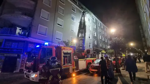Incendio en edificio de Vigo