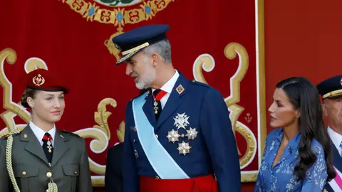 Los Reyes y la princesa Leonor, en el desfile Los Reyes y la princesa Leonor, en el desfile