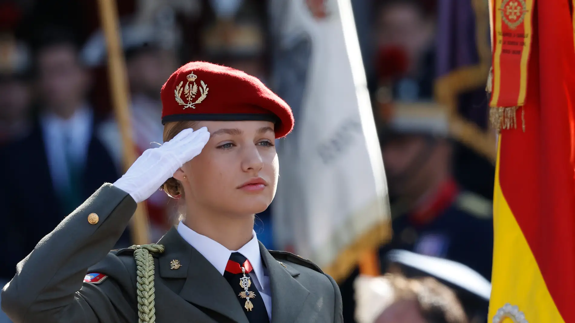 La princesa Leonor, con el uniforme de gala del Ejército de Tierra