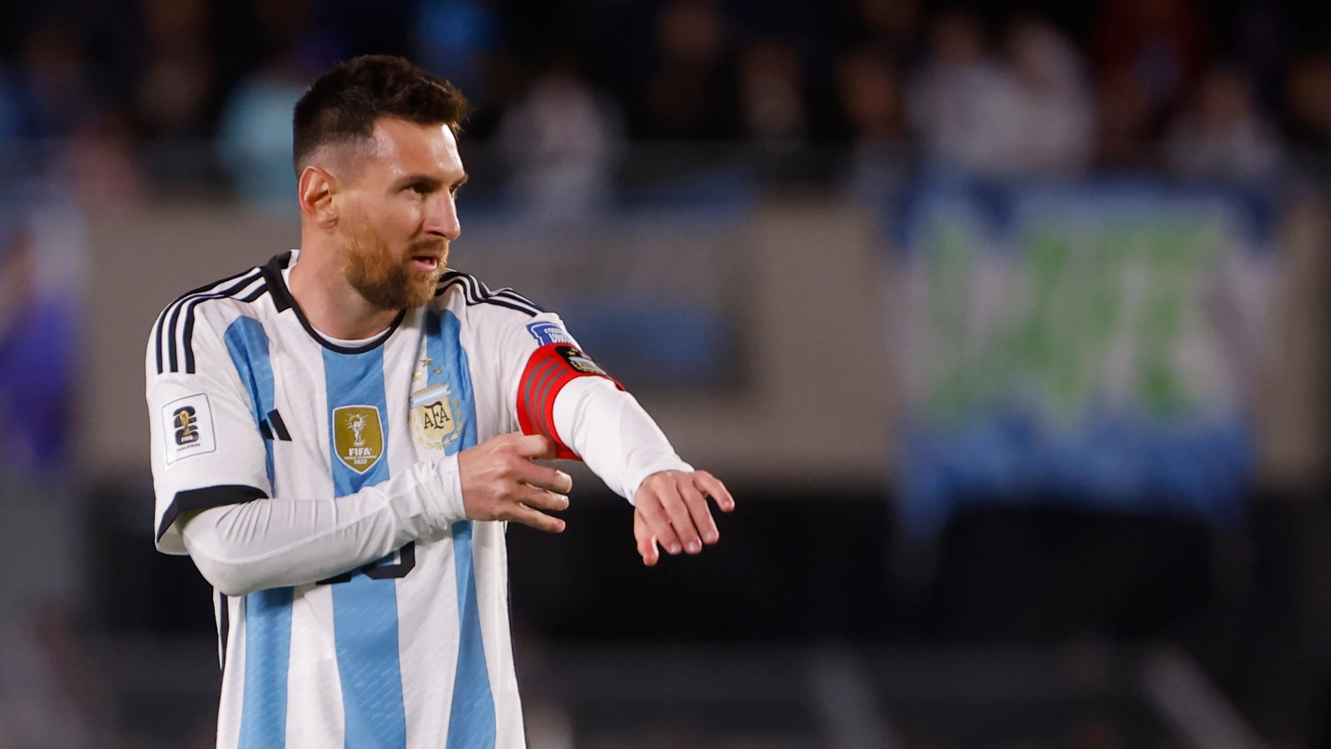 Leo Messi, en el partido ante Paraguay