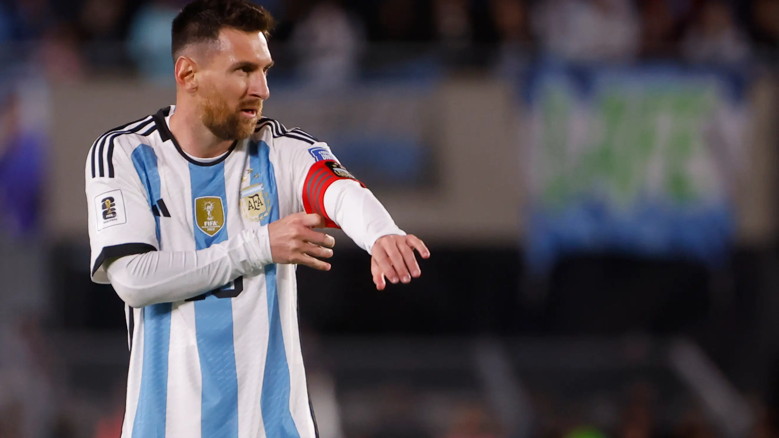 Leo Messi, en el partido ante Paraguay Leo Messi, en el partido ante Paraguay