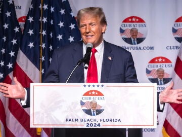 Imagen de Donald Trump en un mitin en Florida