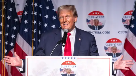 Imagen de Donald Trump en un mitin en Florida Imagen de Donald Trump en un mitin en Florida