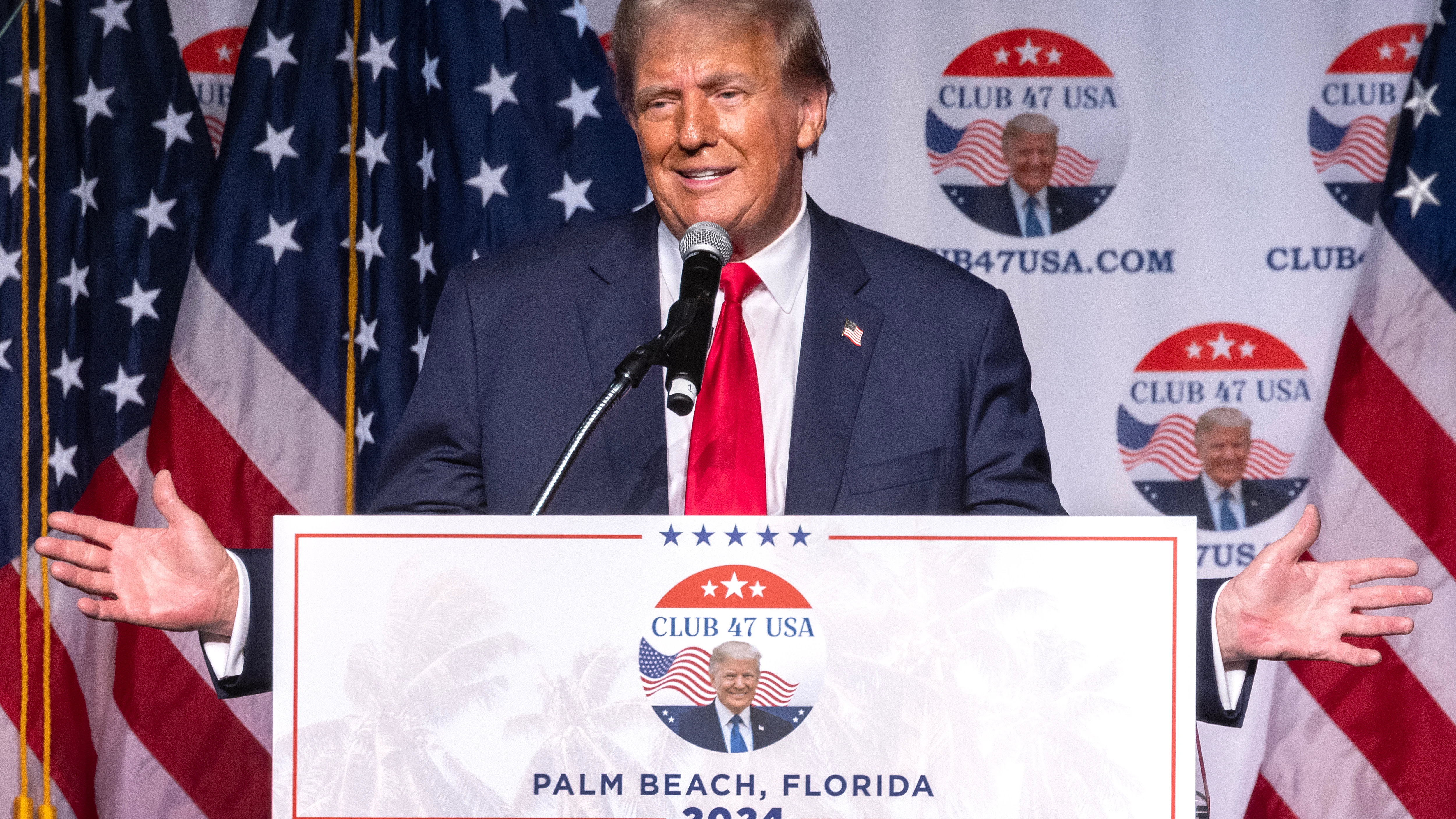 Imagen de Donald Trump en un mitin en Florida Imagen de Donald Trump en un mitin en Florida