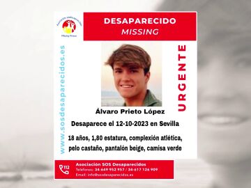 Álvaro Prieto López, joven futbolista desaparecido en Sevilla