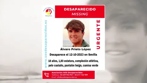 Álvaro Prieto López, joven futbolista desaparecido en Sevilla Álvaro Prieto López, joven futbolista desaparecido en Sevilla